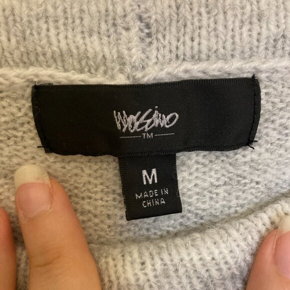 Cozy Delicate Balletcore Off-Shoulder Sweater Tunic - Picture 2 of 4